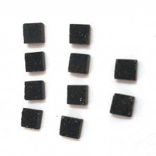 Black druzy 5x5mm square 0.71 cts
